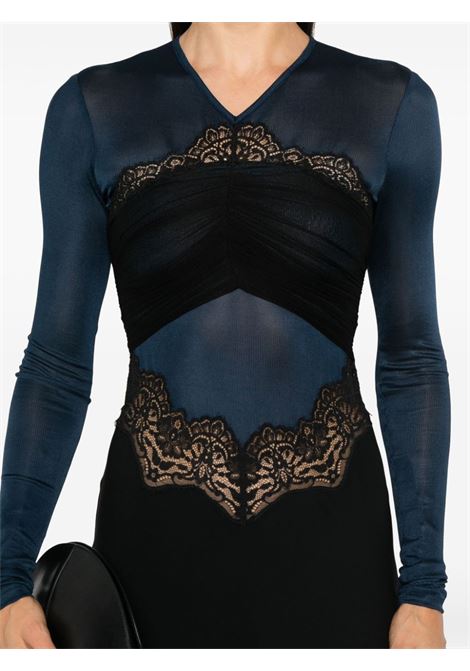 Black and blue lace-detailed maxi dress Christopher Esber - women CHRISTOPHER ESBER | 24033117BLBLK